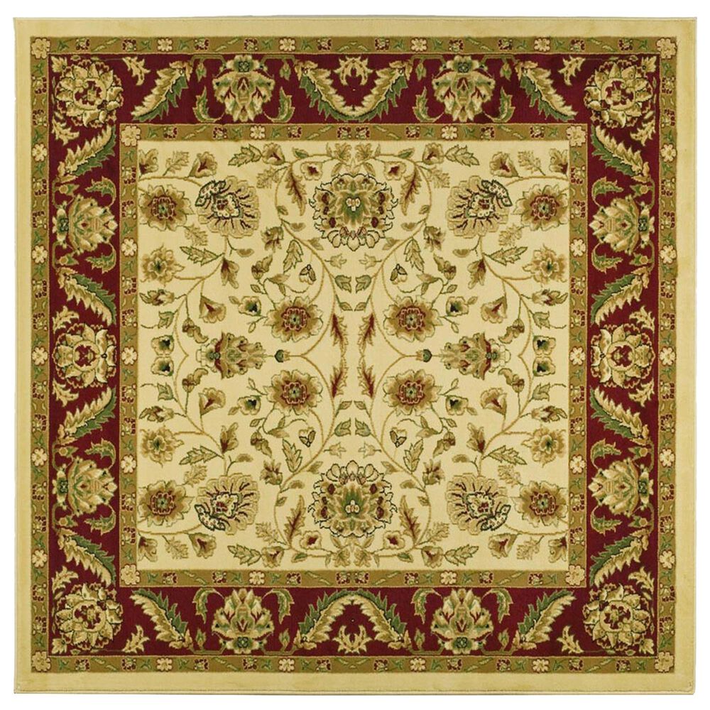 Safavieh Lyndhurst LNH215 6" Square Ivory and Red Runner, , large