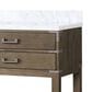 Lexora Home Norwalk 84" Double Bathroom Vanity in Grey Oak with White Carrara Marble Top and Rectangle Sink, , large