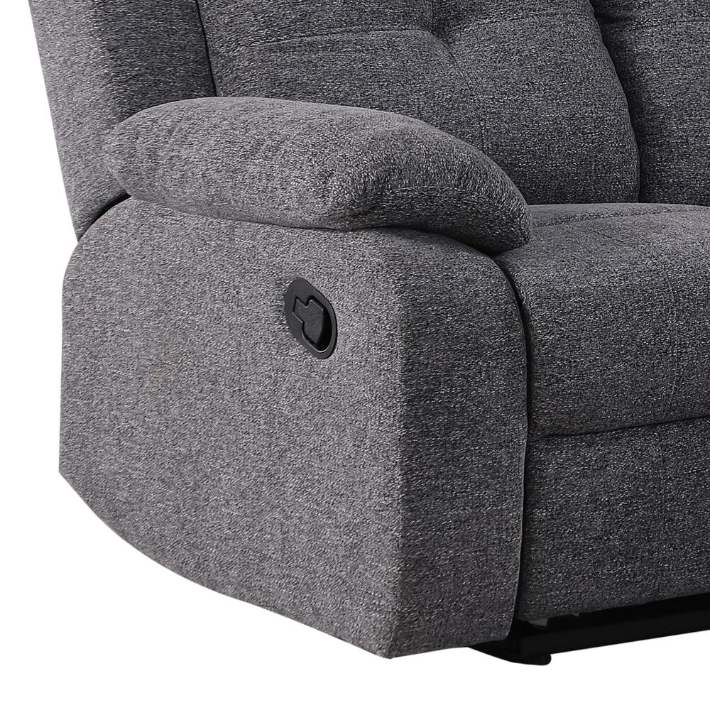 Titanic Furniture Bellinda Manual Reclining Loveseat in Gray, , large