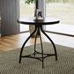 Linon Home Decor Hawkford Adjustable Round Bar Table in Grey and Gunmetal - Table Only, , large
