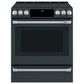Cafe 2-Piece Kitchen Package with 30" Slide-In Range and 1.7 Cu. Ft. Microwave Oven in Matte Black, , large