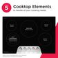 Frigidaire Gallery 30" Electric Cooktop with 5 Element in Black Stainless Steel, , large