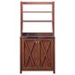 Furniture of America Plummer Kitchen Cabinet in Vintage Walnut, , large