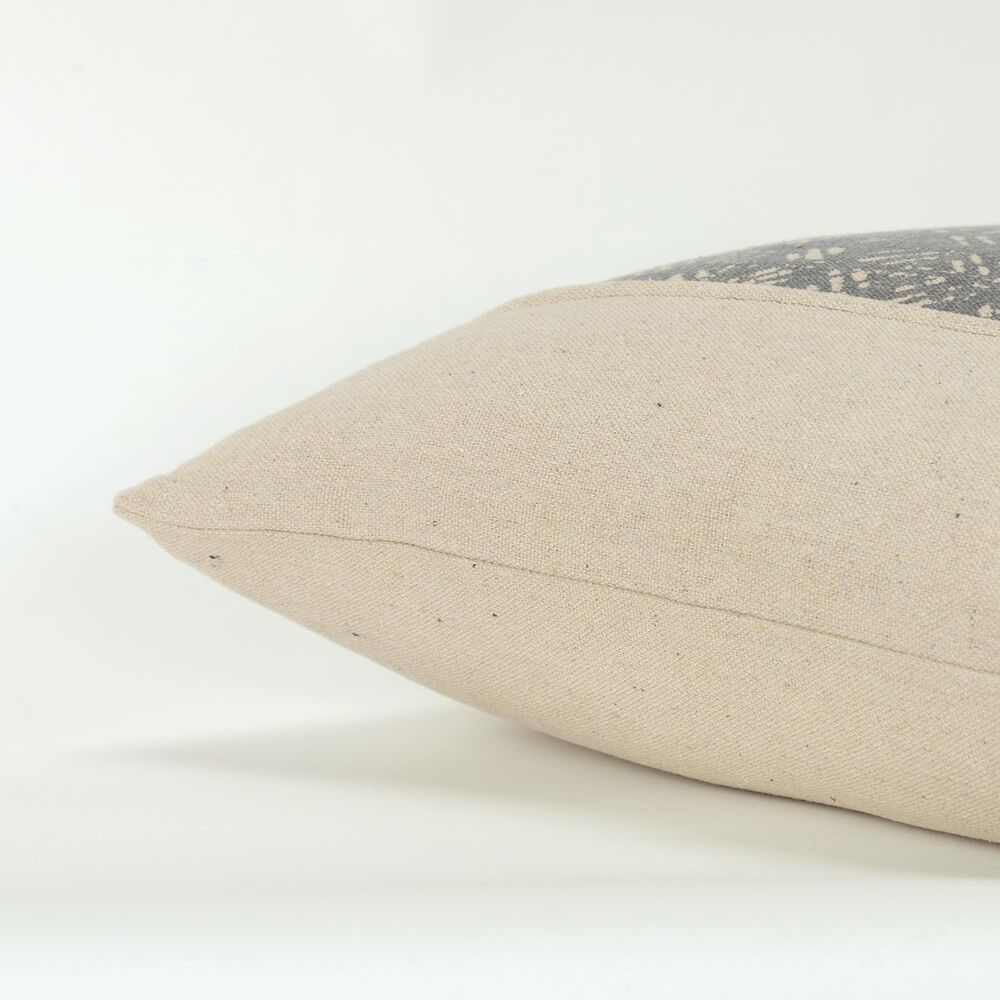 Rizzy Home Donny Osmond 20&quot; Down Filled Pillow in Charcoal and Cream, , large