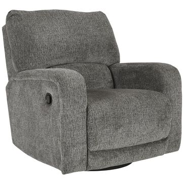 Signature Design by Ashley Wittlich Manual Swivel Glider Recliner in Slate, , large