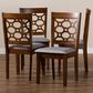Baxton Studio Peter Side Chair in Walnut Brown (Set of 4), , large