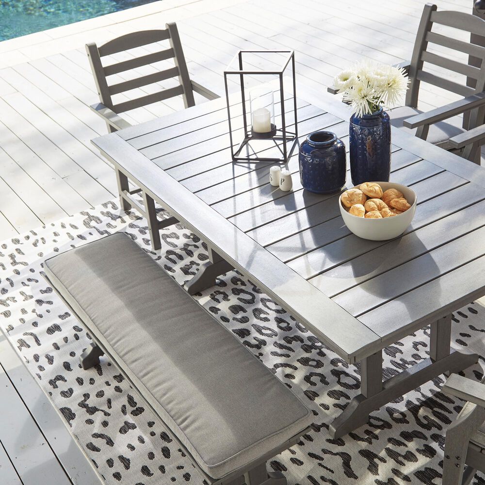 Ashley Visola Patio Bench in Gray, , large