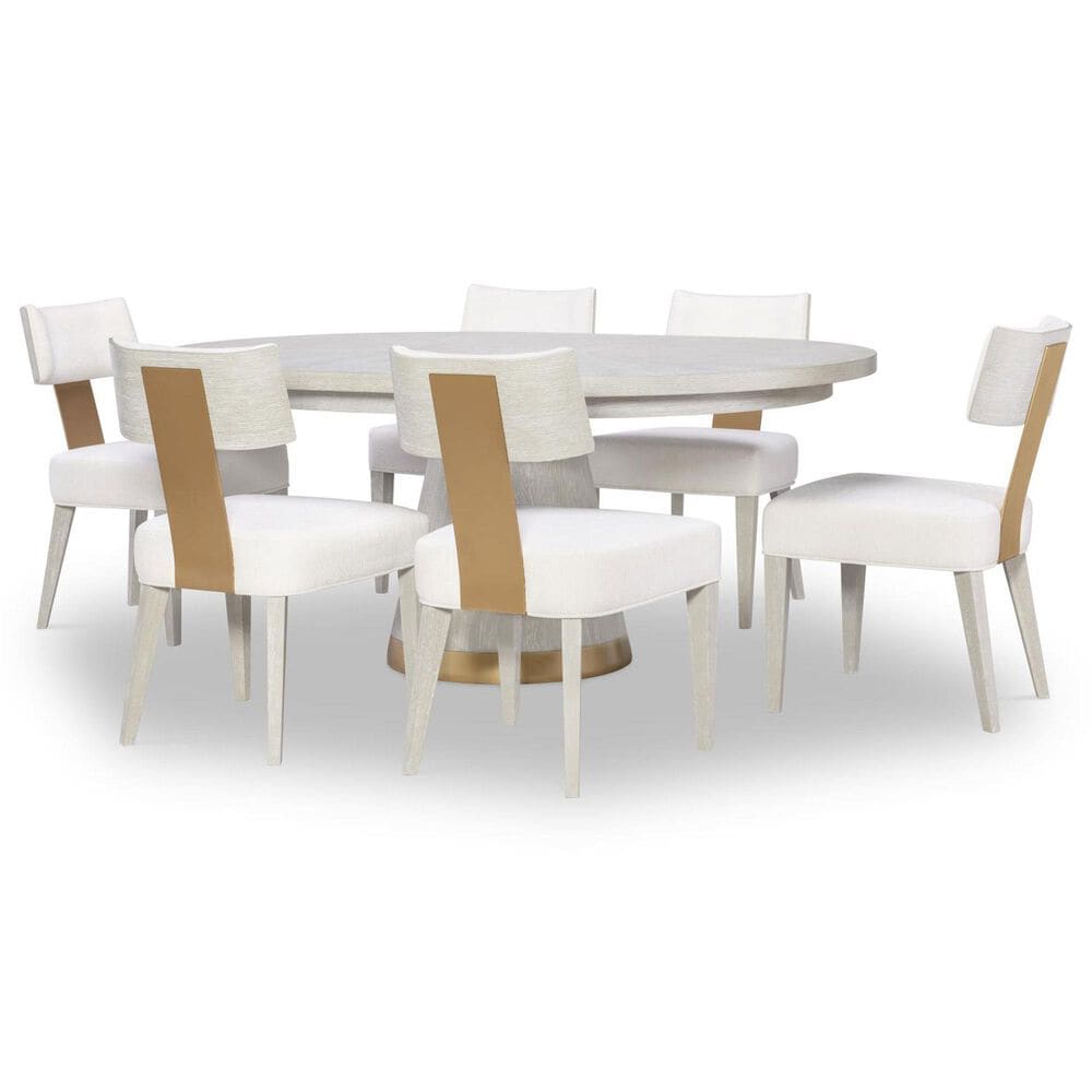 Legacy Classic Furn Direct Shp Miramar Upholstered Side Chair in Oyster and Brass, , large