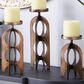 Maple and Jade Contemporary Candle Holder in Gold (Set of 3), , large
