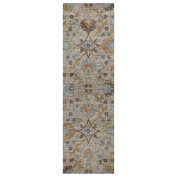 Dalyn Rug Company Silk Road Flax, Beige, Copper, Denim, Aloe and Gold 2"3" x 7"6" Runner, , large
