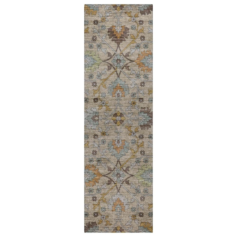 Dalyn Rug Company Silk Road Flax, Beige, Copper, Denim, Aloe and Gold 2"3" x 7"6" Runner, , large