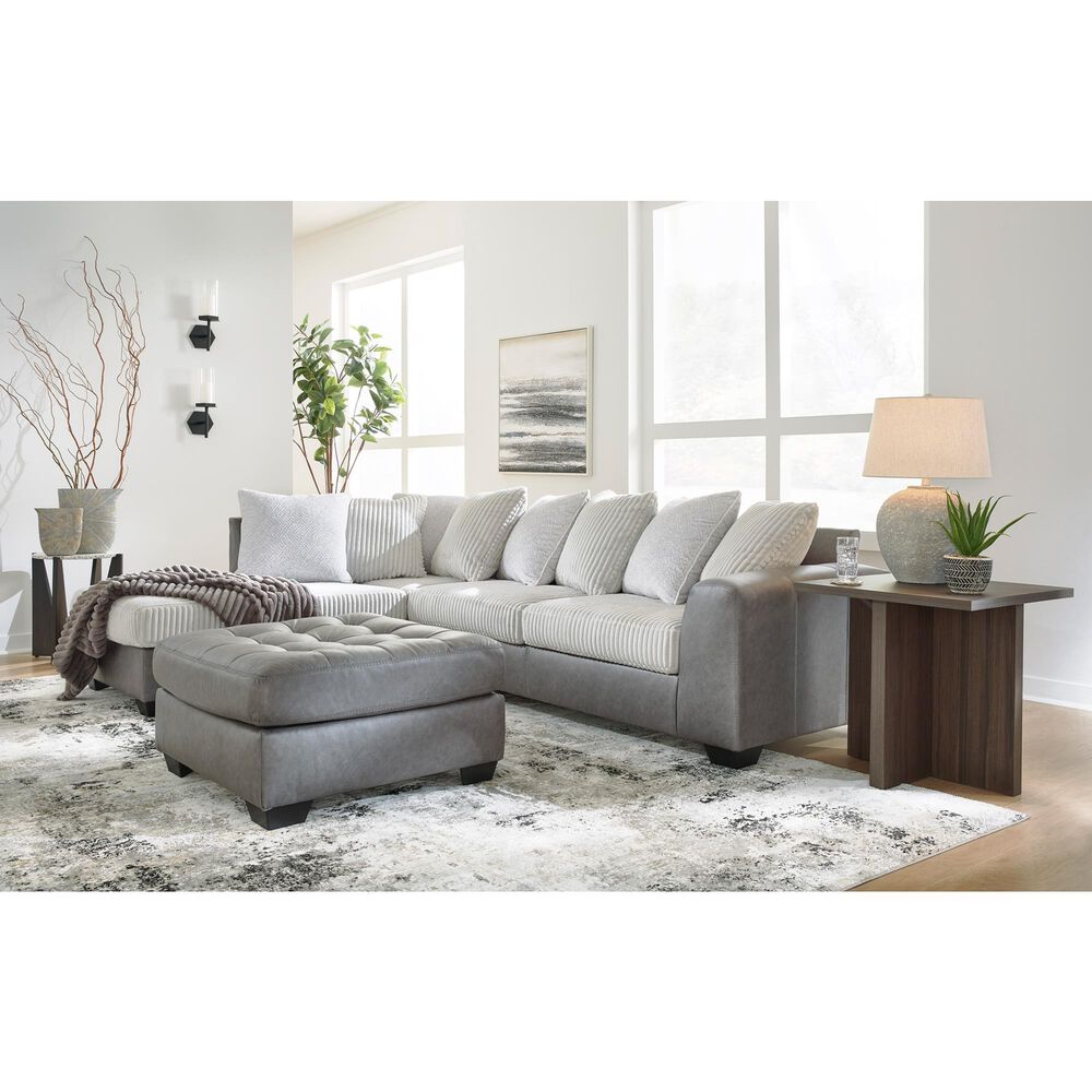 Ashley Clairette Court 2-Piece Left Facing Sectional with Chaise in Alloy, , large
