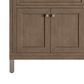 James Martin Vanities Chicago 30" Single Bathroom Vanity in Whitewashed Walnut with Single Hole 3 cm White Zeus Quartz Top and Rectangular Sink, , large