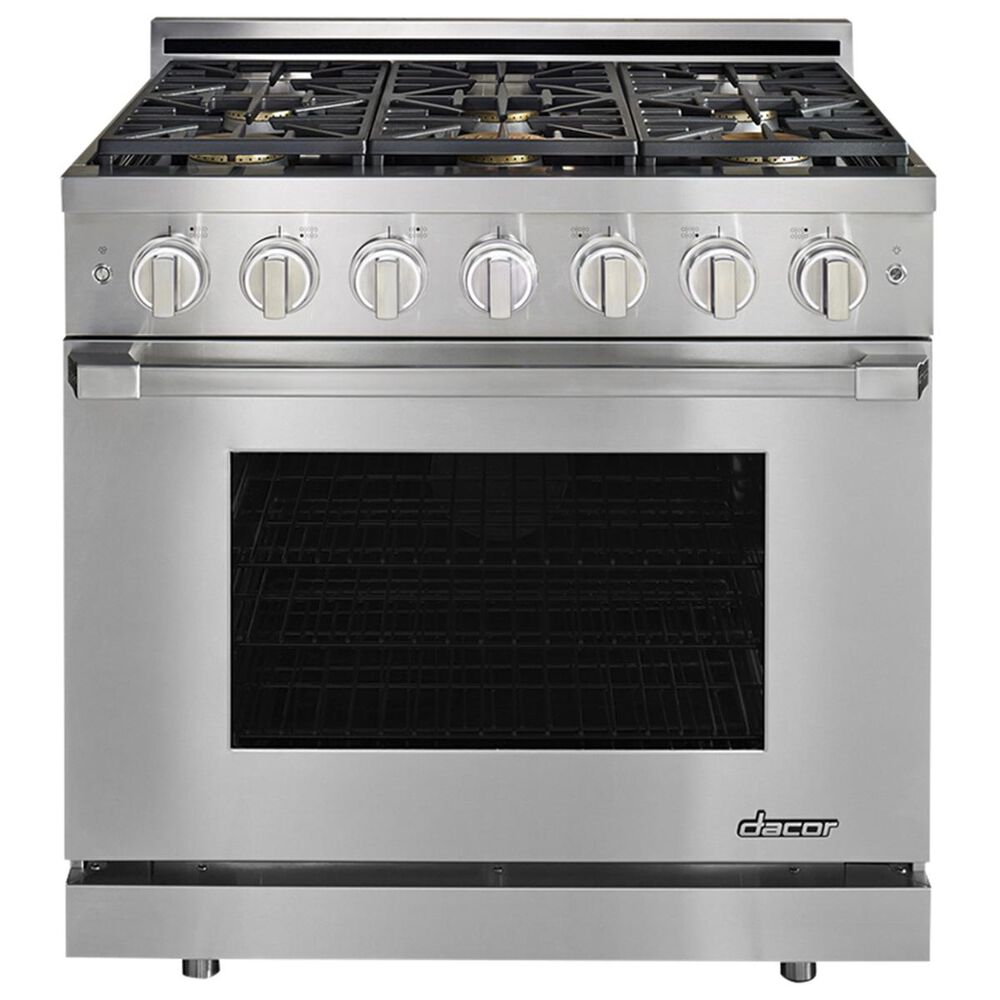 Dacor Heritage 36" Gas Pro Liquid Propane Range in Stainless Steel, , large