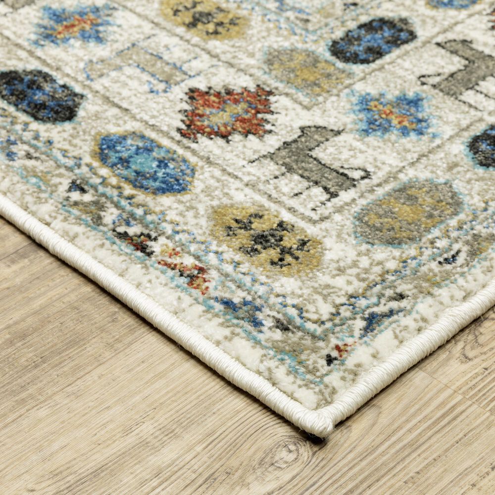 Oriental Weavers Venice 2&#39;3&quot; x 7&#39;6&quot; Ivory and Multicolor Runner, , large