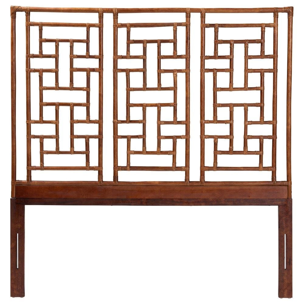 bali &amp; pari Jamuna King Headboard in Marbled Tortoise Brown and Mahogany Brown, , large