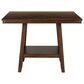 Linon Home Decor Spiva Counter Height Table with Lazy Susan in Brown - Table Only, , large