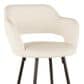 Lumisource Margarite Barstool with Cream Cushion in Black (Set of 2), , large