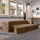 Jaxx Zipline 3-Piece Stationary Convertible Sleeper Sofa in Toffee Velvet, , large