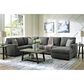 Signature Design by Ashley Edenfield 3-Piece Left Facing U-Shaped Sectional with Chaise in Charcoal, , large