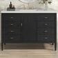 James Martin Vanities Myrrin 48" Vanity in Carbon Oak with 3 cm Lime Delight Quartz Top, , large