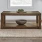 Belle Furnishings Broadmore 1-Shelf Cocktail Table in Cobblestone Brown, , large