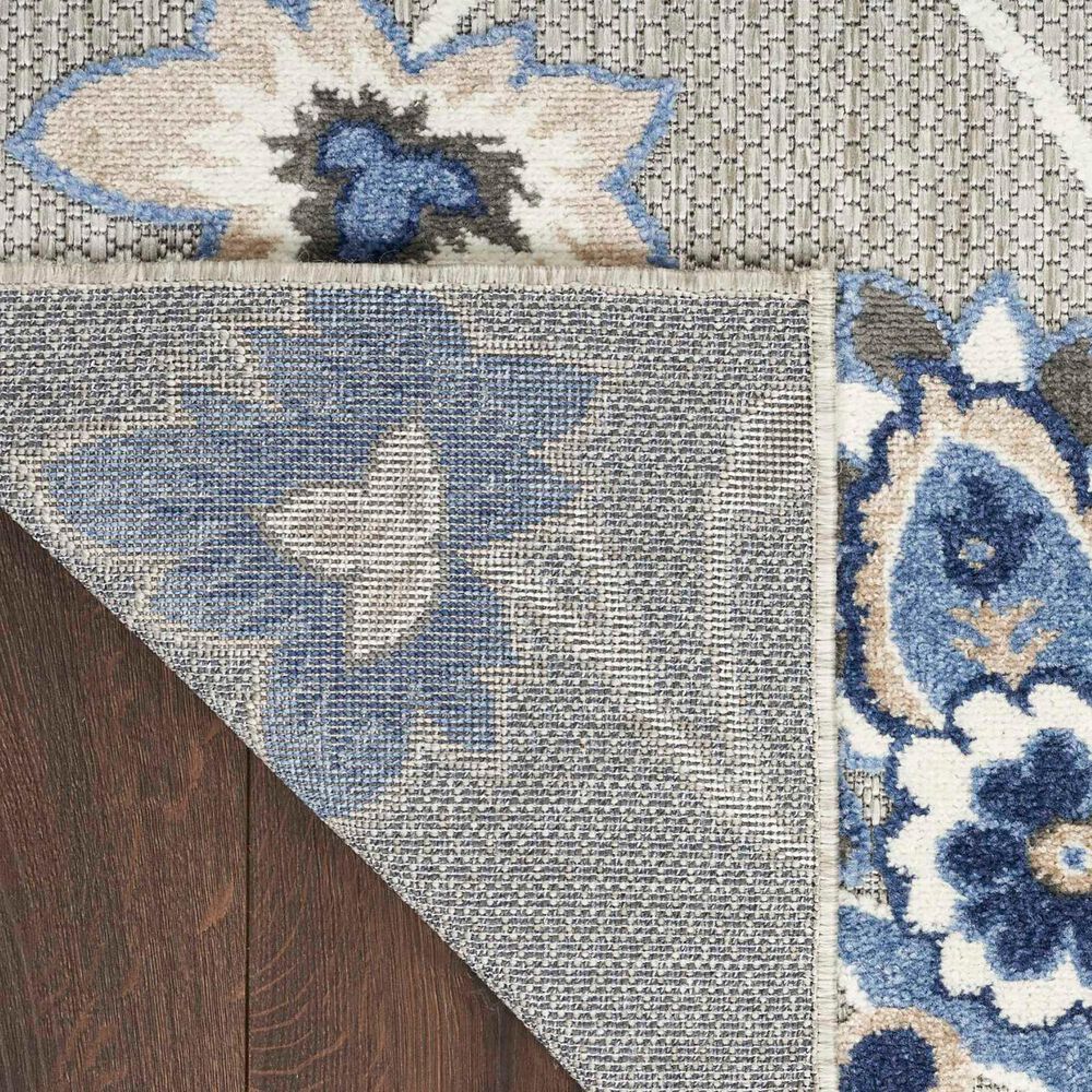 Nourison Aloha ALH31 7&#39;10&quot; x 10&#39;6&quot; Blue and Grey Indoor/Outdoor Area Rug, , large