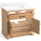 Kohler Charlemont 36" Single Bathroom Vanity in Light Oak with 3 cm White Quartz Top and Rectangular Sink, , large