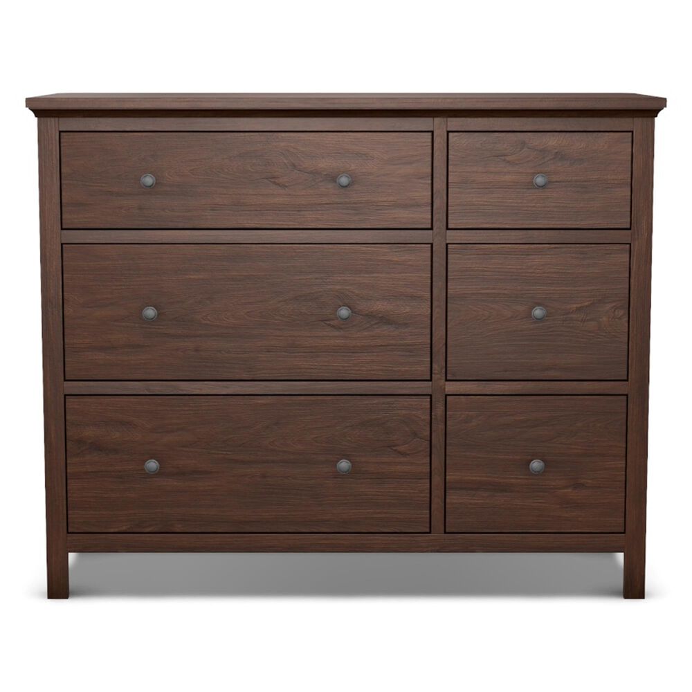 Archbold Furniture Heritage 6 Drawer Combo Dresser in Brown Mahogany, , large