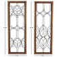 Maple and Jade 31" x 11" Geometric Wall Decor with Beaded Accents in Brown and Black (Set of 2), , large
