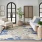 Nourison Aloha ALH32 6" x 9" Blue and Grey Indoor/Outdoor Area Rug, , large