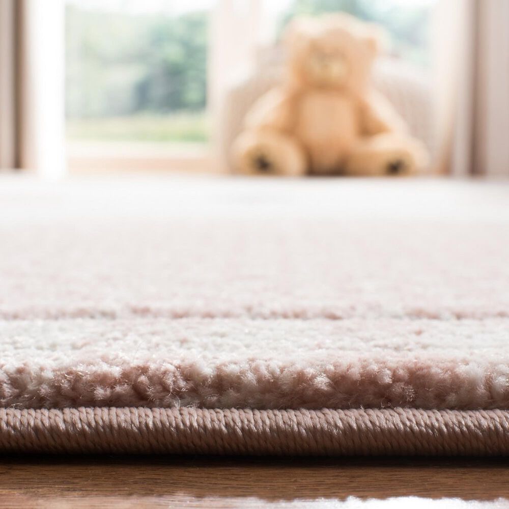Safavieh Carousel CRK134 5&#39;3&quot; Square Pink and Grey Kids  Area Rug, , large