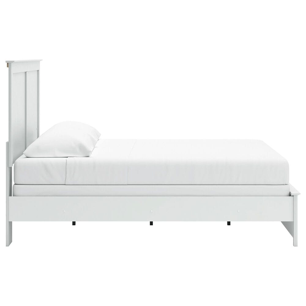 Ashley Bostwick Shoals 5-Piece King Panel Bedroom Set in White, , large