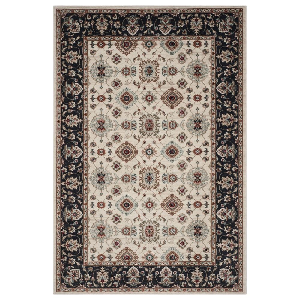 Safavieh Lyndhurst LNH332 6" x 9" Cream and Navy Area Rug, , large