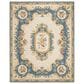 Safavieh Micro-Loop 8" x 10" Cream and Blue Area Rug, , large