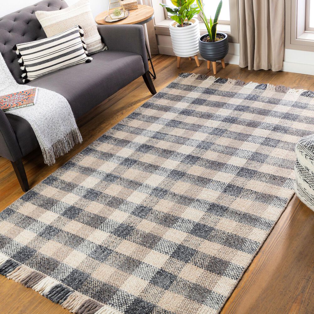 Surya Reliance RLI-2308 8&#39; x 10&#39; Black, Tan and Ivory Area Rug, , large
