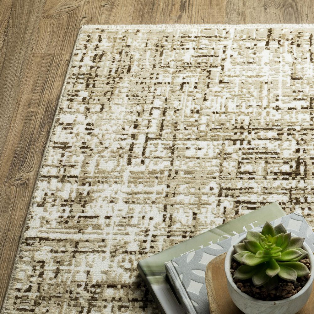 Oriental Weavers Reed 3&#39;3&quot; x 5&#39; Ivory and Brown Area Rug, , large