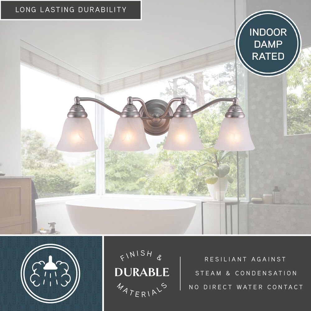 Vaxcel Standford 4-Light Bathroom Vanity in Brushed Nickel, , large