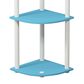 HOMLUX Turn-N-Tube 3-Tier Corner Bookshelf in Light Blue and White, , large