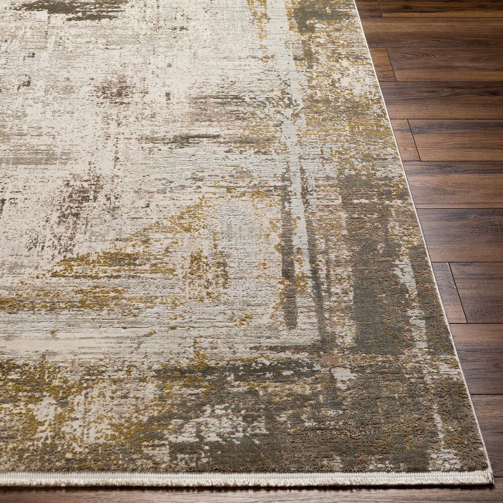 Surya Solar 3&#39; x 8&#39; Ivory, Wheat, Tan, Brown, Blush, Dark Brown and Mustard Runner, , large