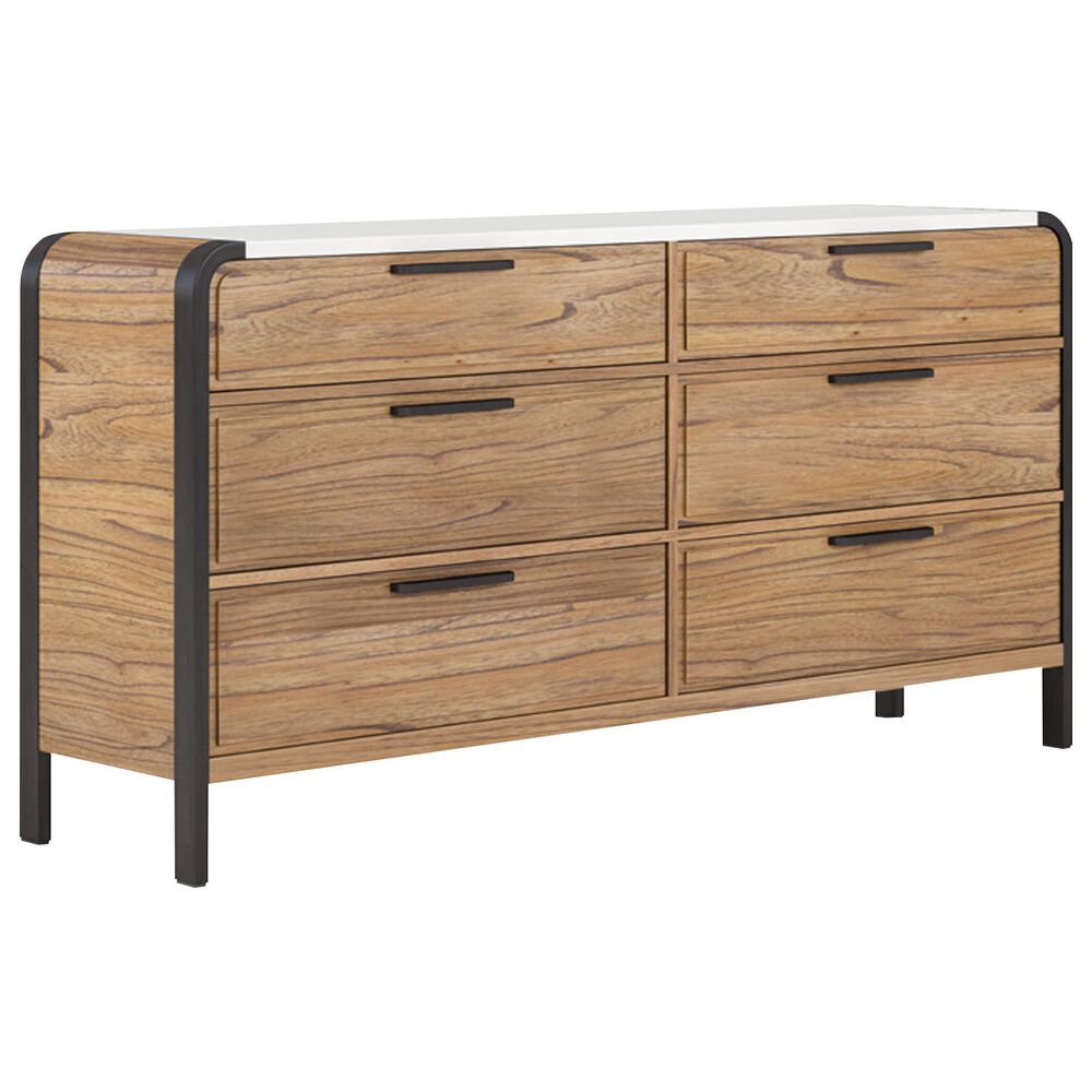 Vantage Portico Metal Leg Dresser, , large