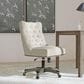 Linon Home Decor Della Office Chair with Natural Cushion in Gray Wash, , large