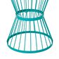 Hearth and Haven Outdoor Metal Hourglass Side Table with Open Cage Design in Teal, , large