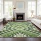 Dalyn Rug Company Portico PO5 Green 8" x 10" Area Rug, , large