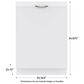 Bosch 300 Series 24" Built In Dishwasher in White, , large