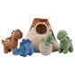 Lambs & Ivy Dino-Might Plush Dinosaur Volcano Play Set in Blue, Gray, Brown and Sage Green, , large