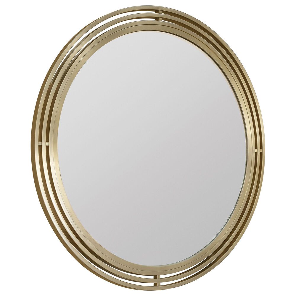 Hooker Furniture Banyon Bay Round Mirror in Brushed Brass, , large
