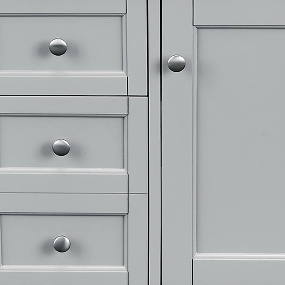 James Martin Vanities Brittany 30&quot; Single Bathroom Vanity in Urban Gray with 3 cm Arctic Fall Solid Surface Top and Rectangle Sink, , large