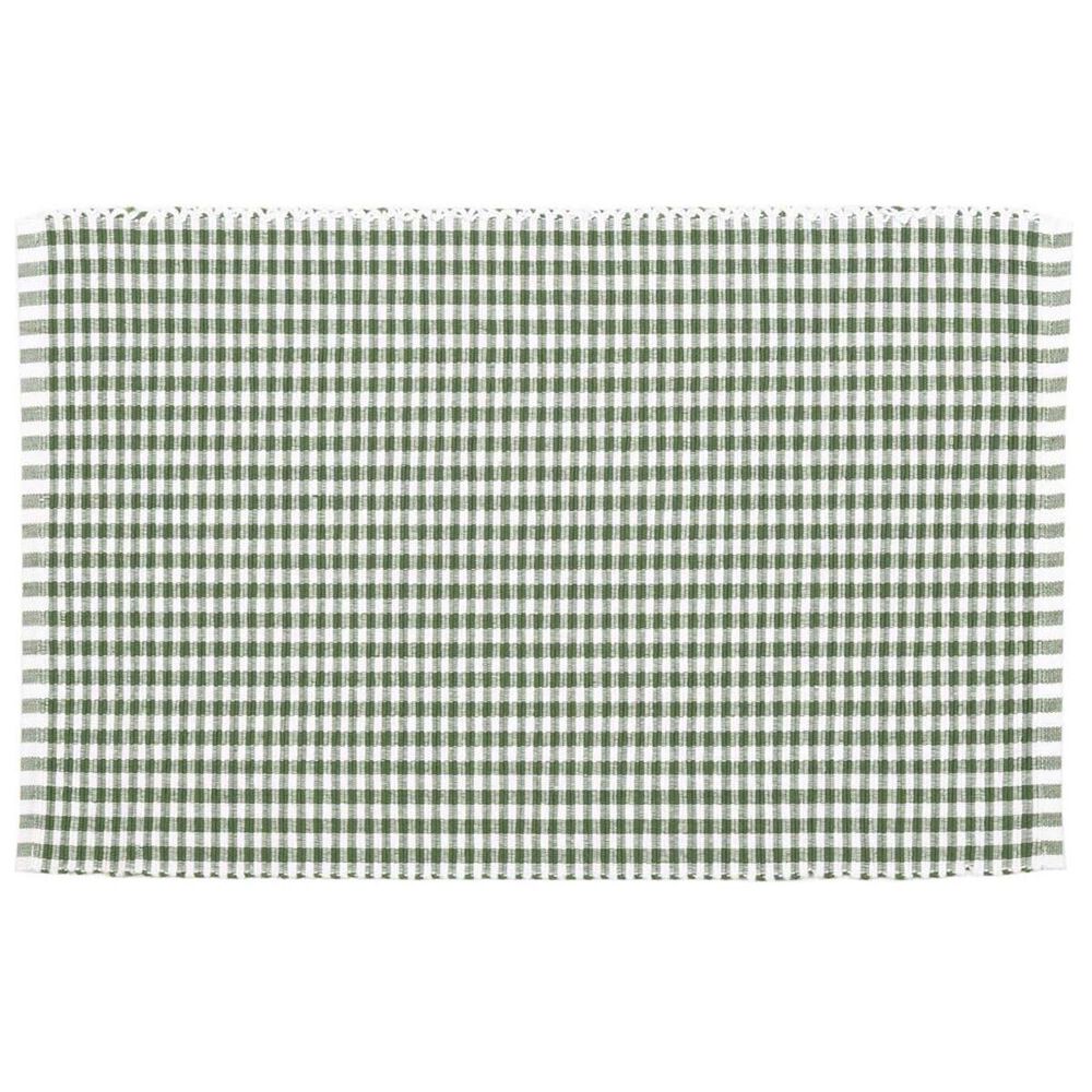 VHC Tara Rib Weave Placemat Set in Moss Green &#40;Set of 6&#41;, , large