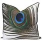 Flair Industries Peacock 24" x 24" Throw Pillow in Multicolor, , large